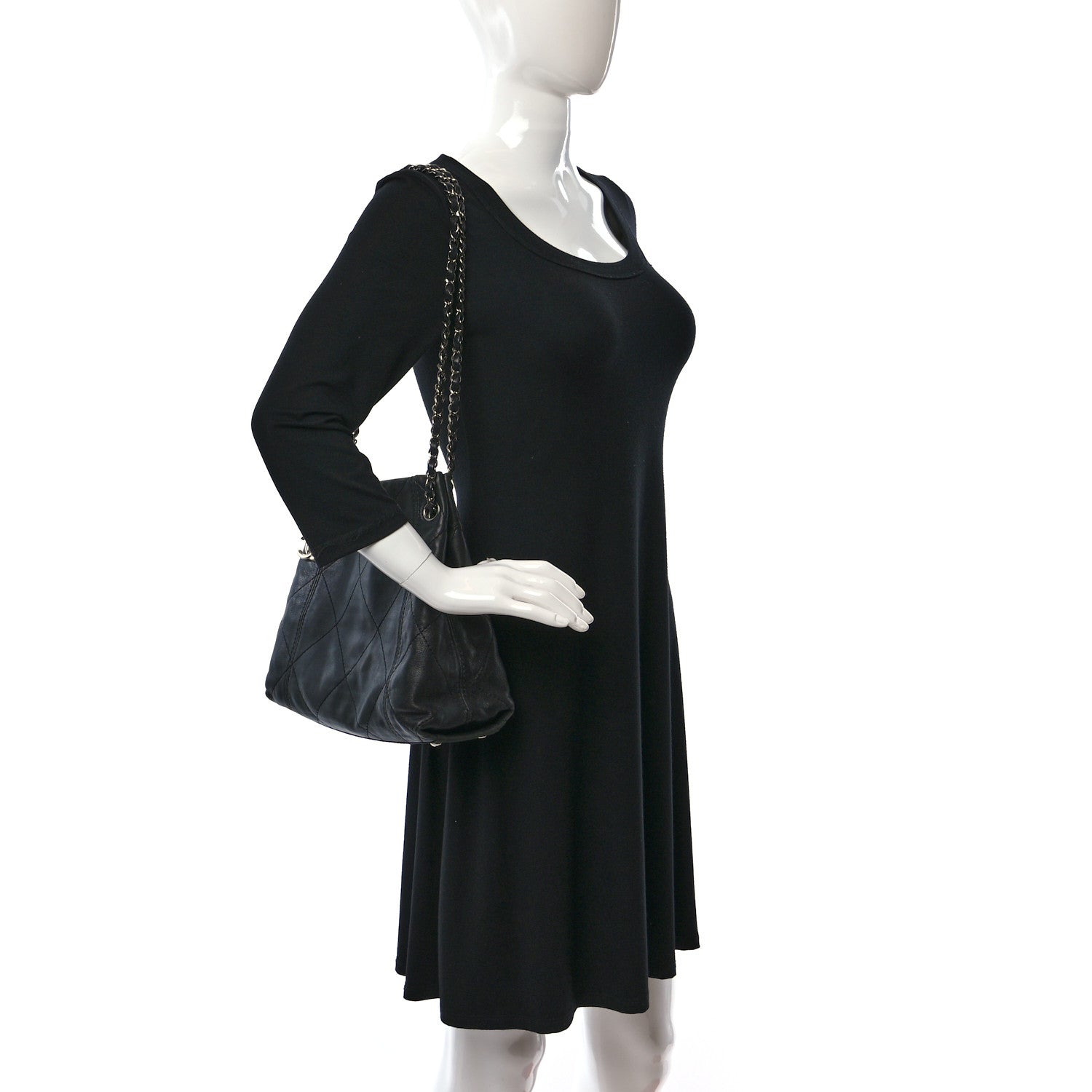 Chanel Lambskin Quilted Small Soft Touch Shoulder Bag Black 2 of 8