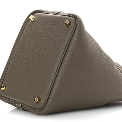 Hermes Taurillon Clemence Picotin Lock 18 PM Etoupe 10 of 12