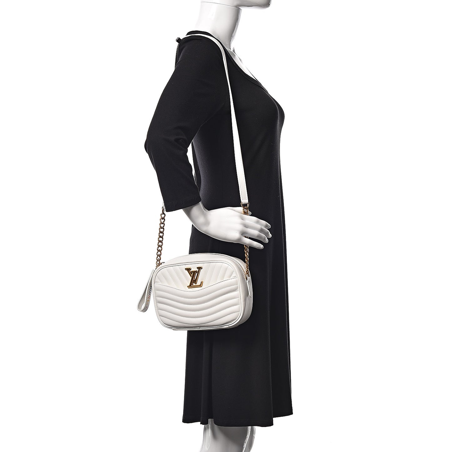 Calfskin New Wave Camera Bag White