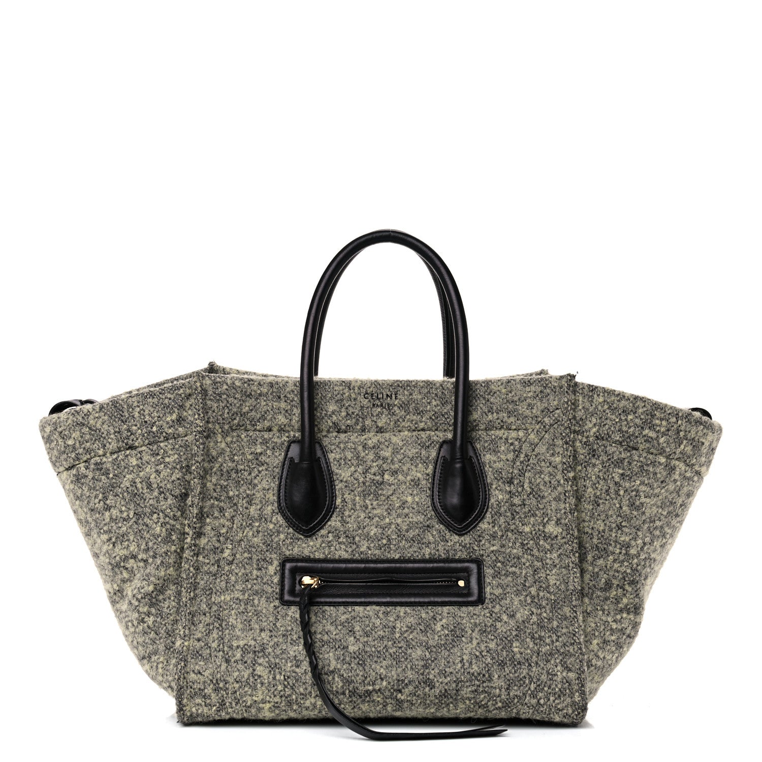Celine Felt Medium Phantom Luggage Yellow Grey 1 of 13