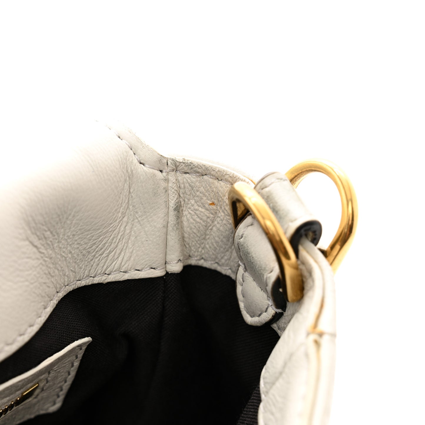 Nappa FF 1974 Embossed Baguette White