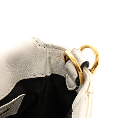 Fendi Nappa FF 1974 Embossed Baguette White 10 of 13