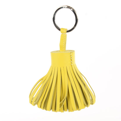 Hermes Lambskin Carmen Tassel Key Holder Lime 3 of 6