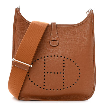 Hermes Taurillon Clemence Evelyne III PM Gold 1 of 15