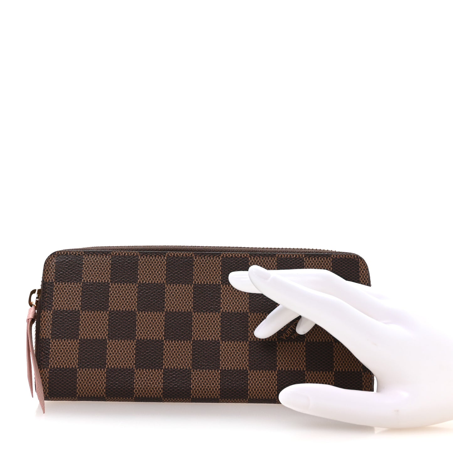 Damier Ebene Clemence Wallet Rose Ballerine