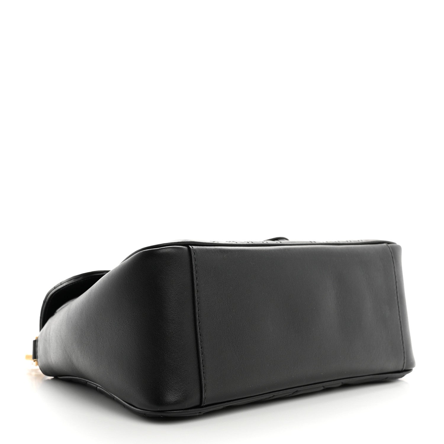 Gucci Calfskin Matelasse Small GG Marmont Top Handle Shoulder Bag Black 4 of 10