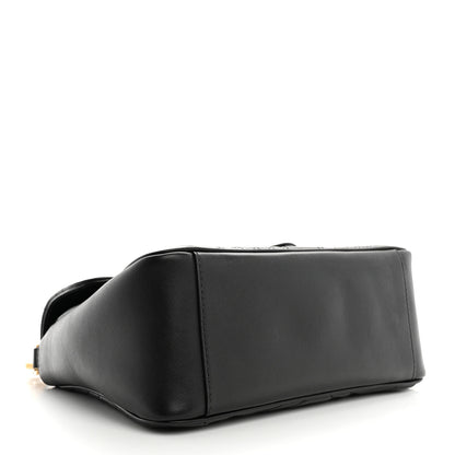 Gucci Calfskin Matelasse Small GG Marmont Top Handle Shoulder Bag Black 4 of 10