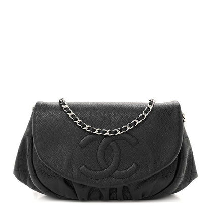 Chanel Caviar Half Moon Wallet On Chain WOC Black 1 of 12