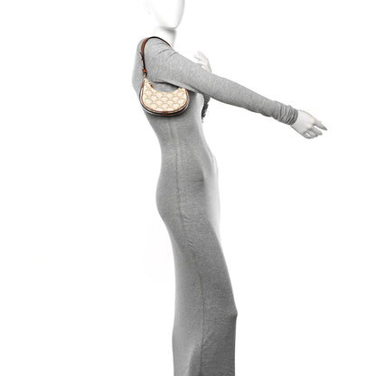 Celine Canvas Calfskin Mini Ava Triomphe Shoulder Bag White 2 of 11