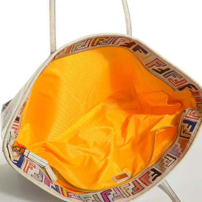 Fendi Zucca Spalmati FF Multicolor Medium Roll Tote Multicolor White 5 of 9