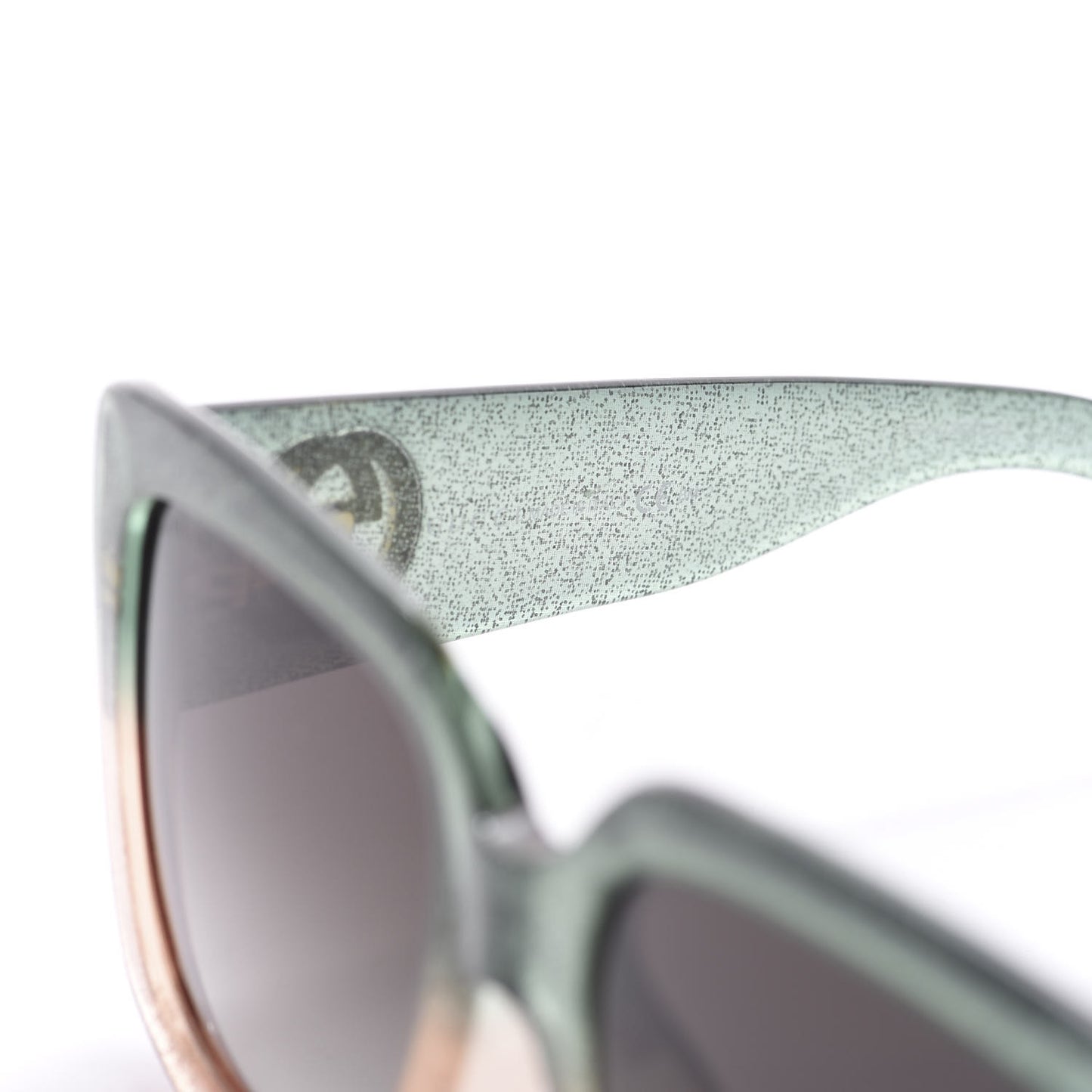 Acetate Glitter Optyl Square Sunglasses GG3837/F/S Green Pink
