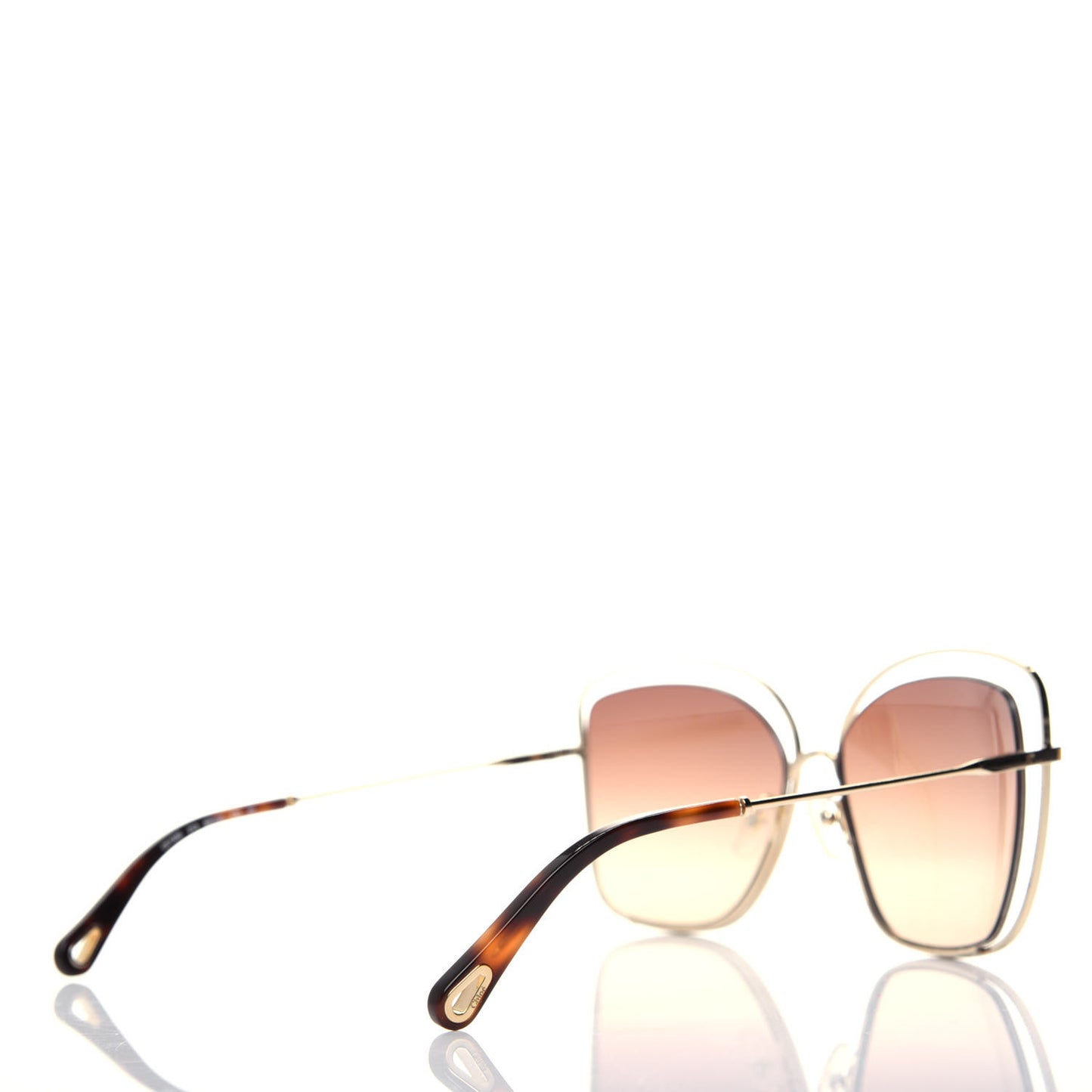 Poppy Cutout Square Sunglasses CE133S Havana Brown