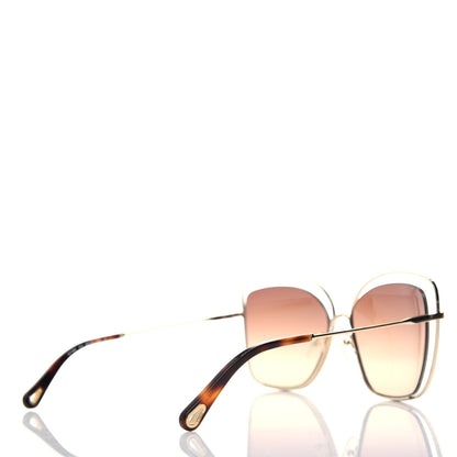 Chloe Poppy Cutout Square Sunglasses CE133S Havana Brown 4 of 7