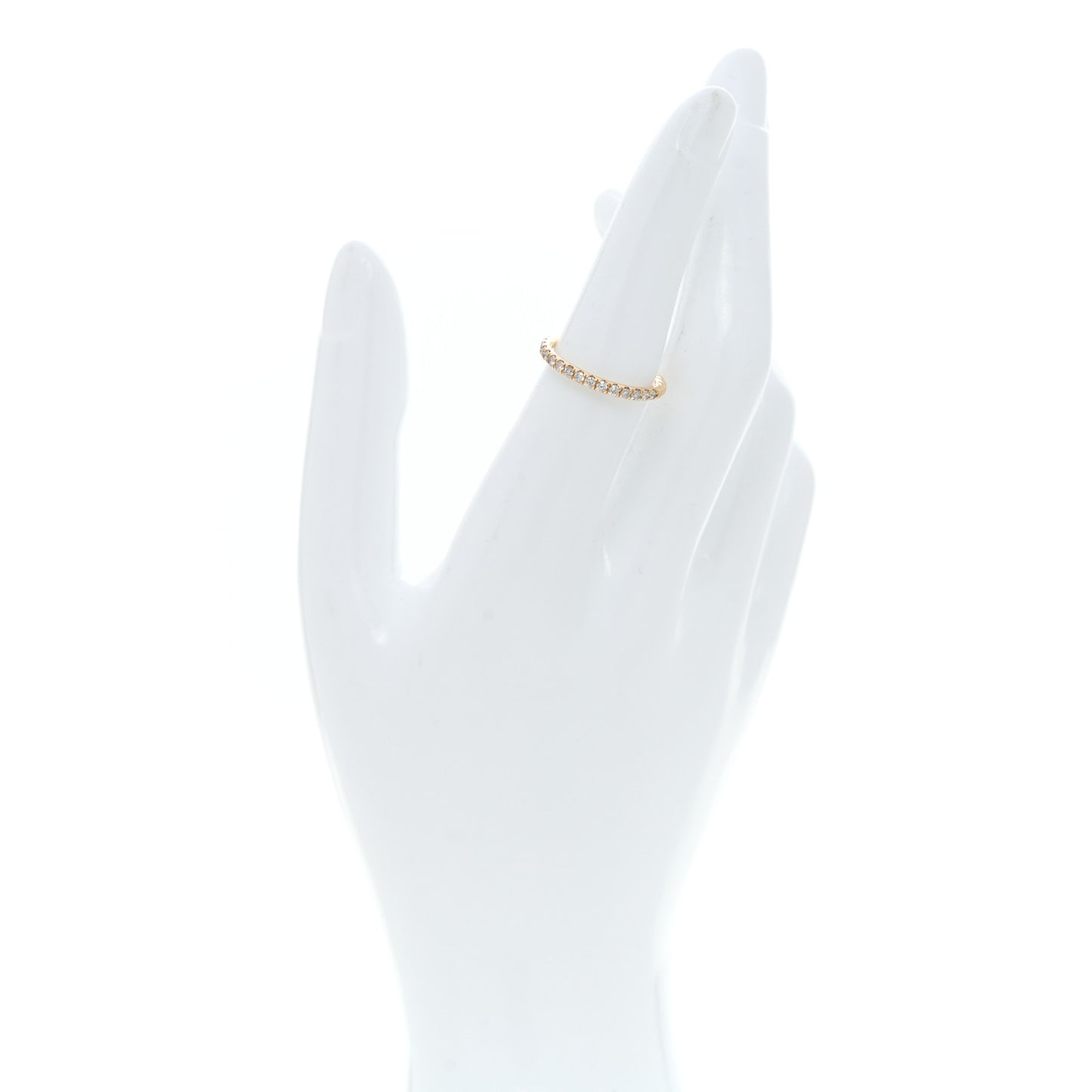 18K Yellow Gold Diamond 2mm Cable Collectibles Band Ring 52 6