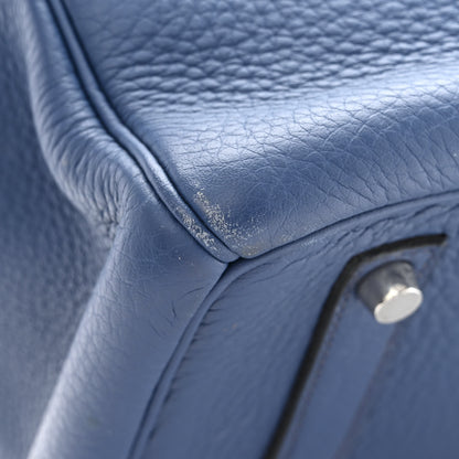 Hermes Taurillon Clemence Birkin 35 Bleu Brighton 14 of 20