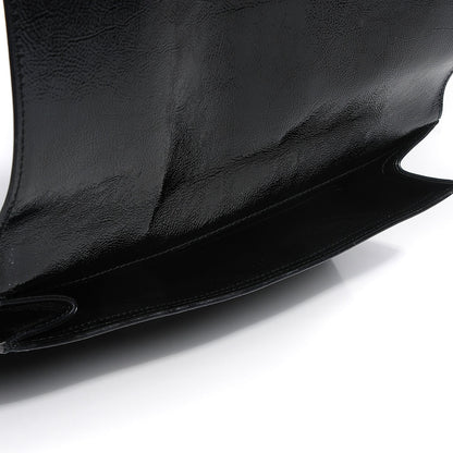 Saint Laurent Textured Patent Monogram Large Belle De Jour Clutch Black 5 of 7
