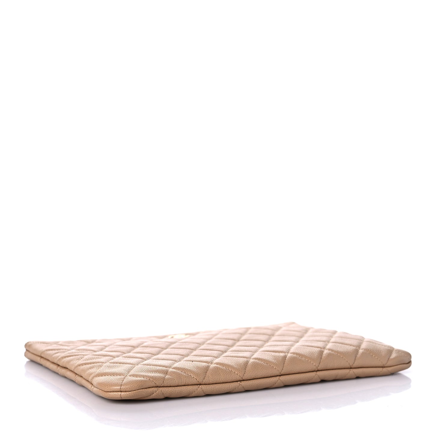Caviar Quilted Medium Cosmetic Case Beige