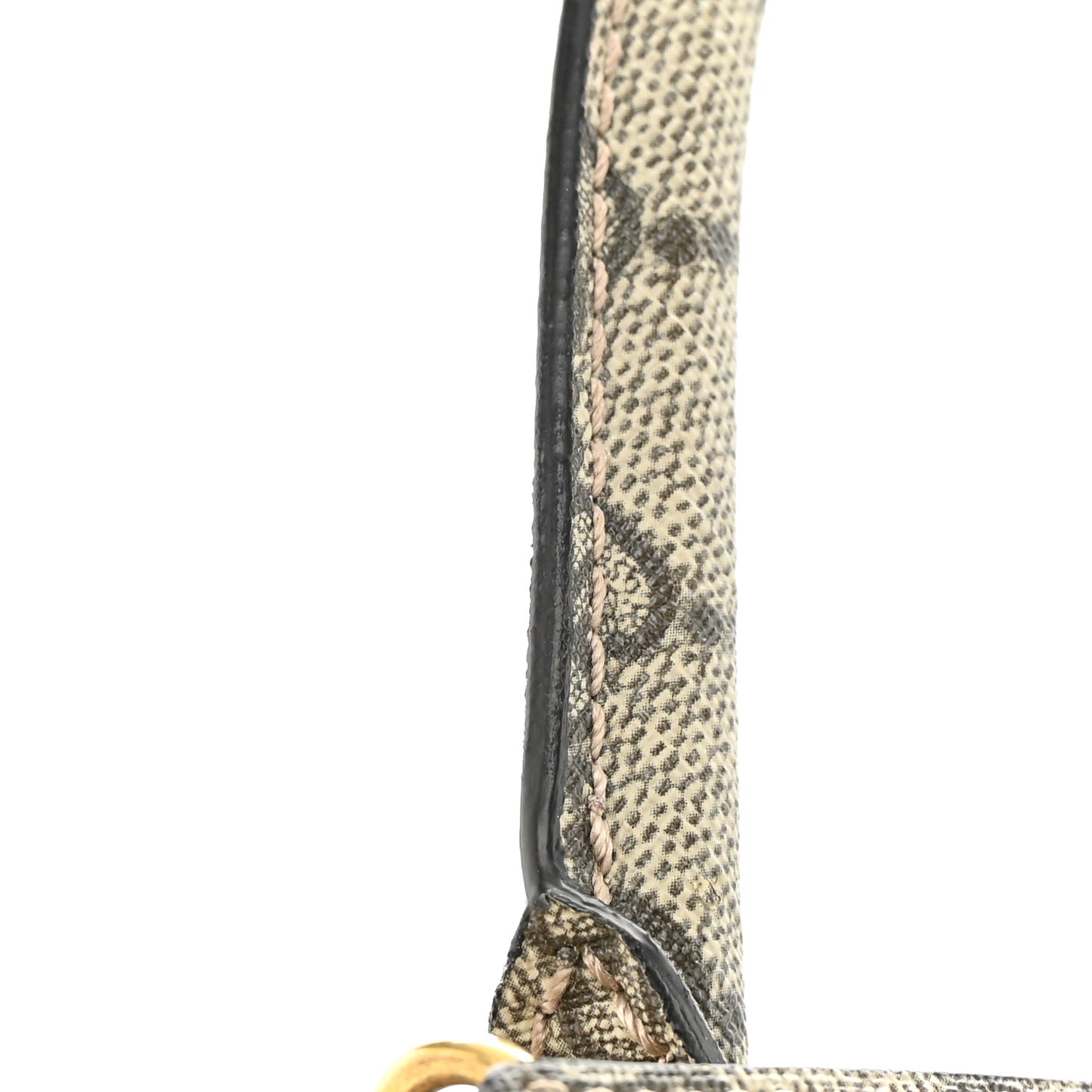X GUCCI GG Supreme Monogram Small Hourglass Top Handle Bag Beige Ebony