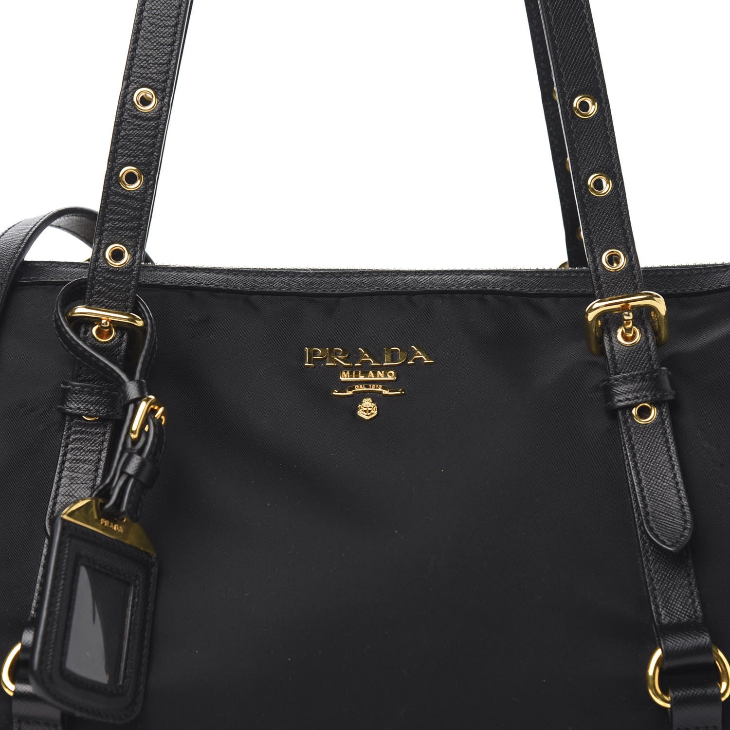 Prada Saffiano Tessuto Nylon Tote Black 9 of 9
