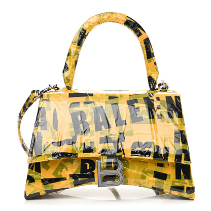 Balenciaga Box Calfskin Tape Small Hourglass Top Handle Bag Yellow Black 1 of 9
