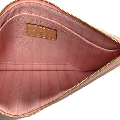 Louis Vuitton Damier Azur Neverfull MM GM Pochette Rose Ballerine 5 of 7