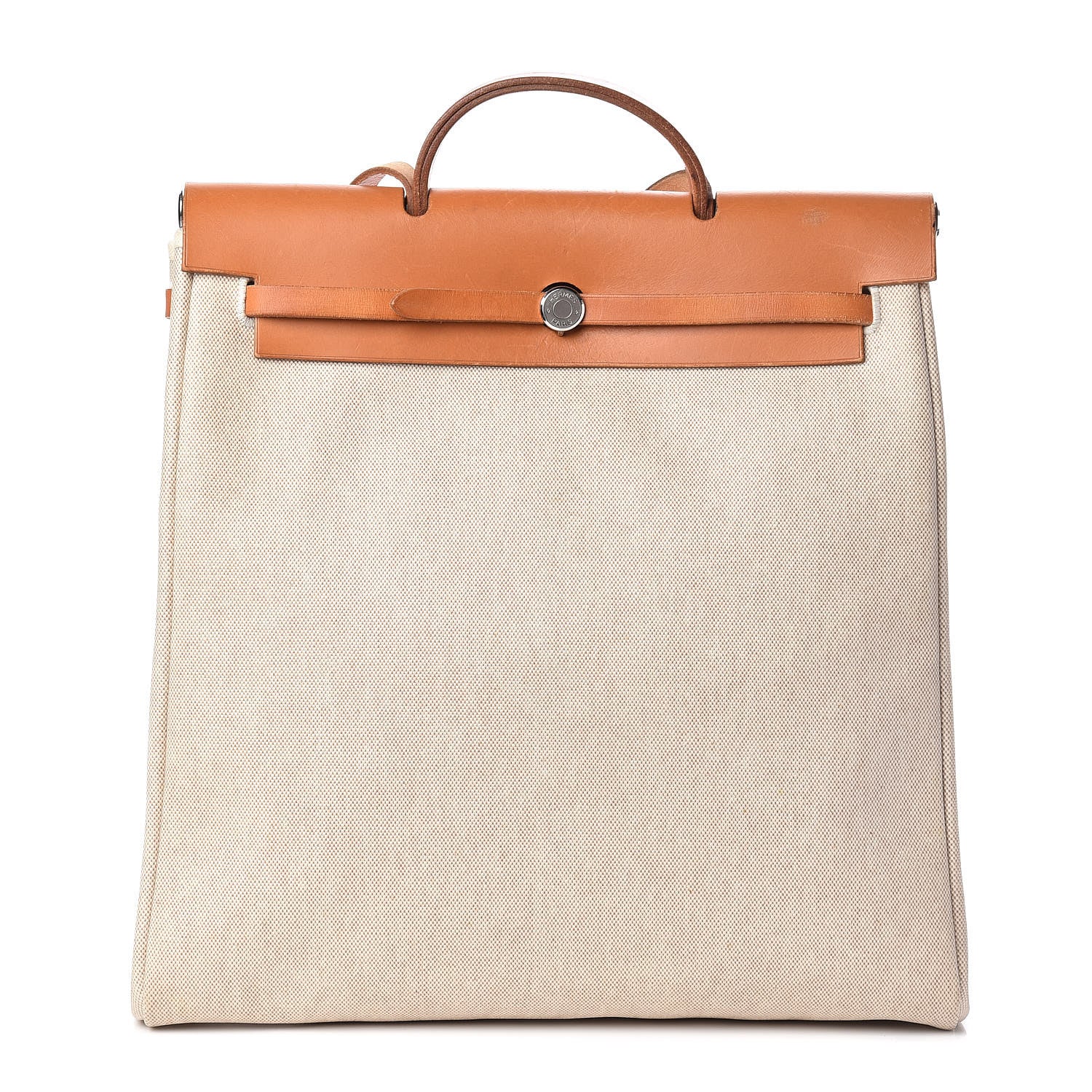 Hermes Toile Vache Calfskin Herbag 40 GM Natural 1 of 16