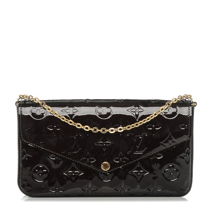 Louis Vuitton Vernis Pochette Felicie Chain Wallet Amarante 1 of 7