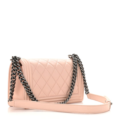 Chanel Lambskin Quilted Small Boy Flap Light Pink 2 of 9