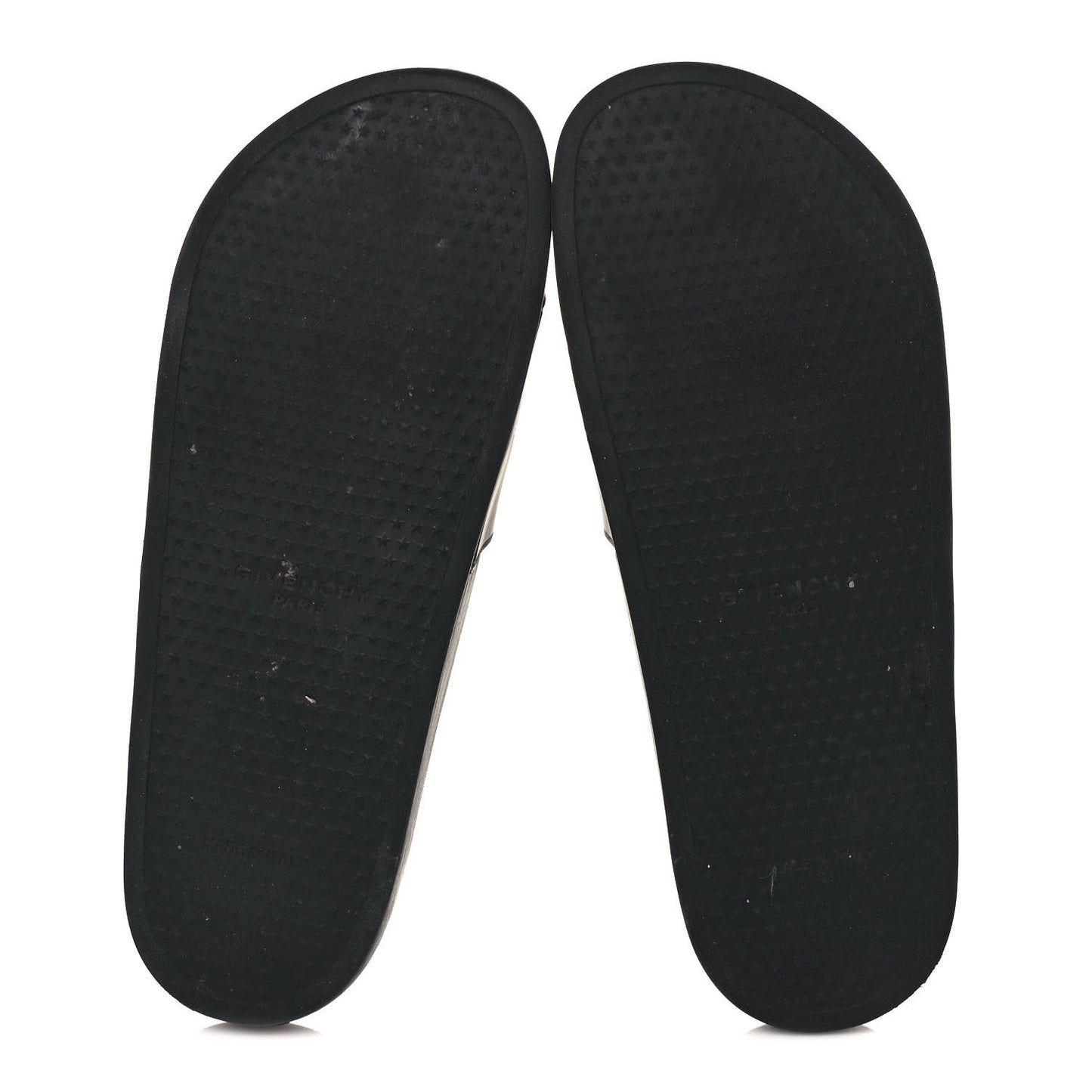 Rubber Logo Mens Pool Slide Sandals 44 Black