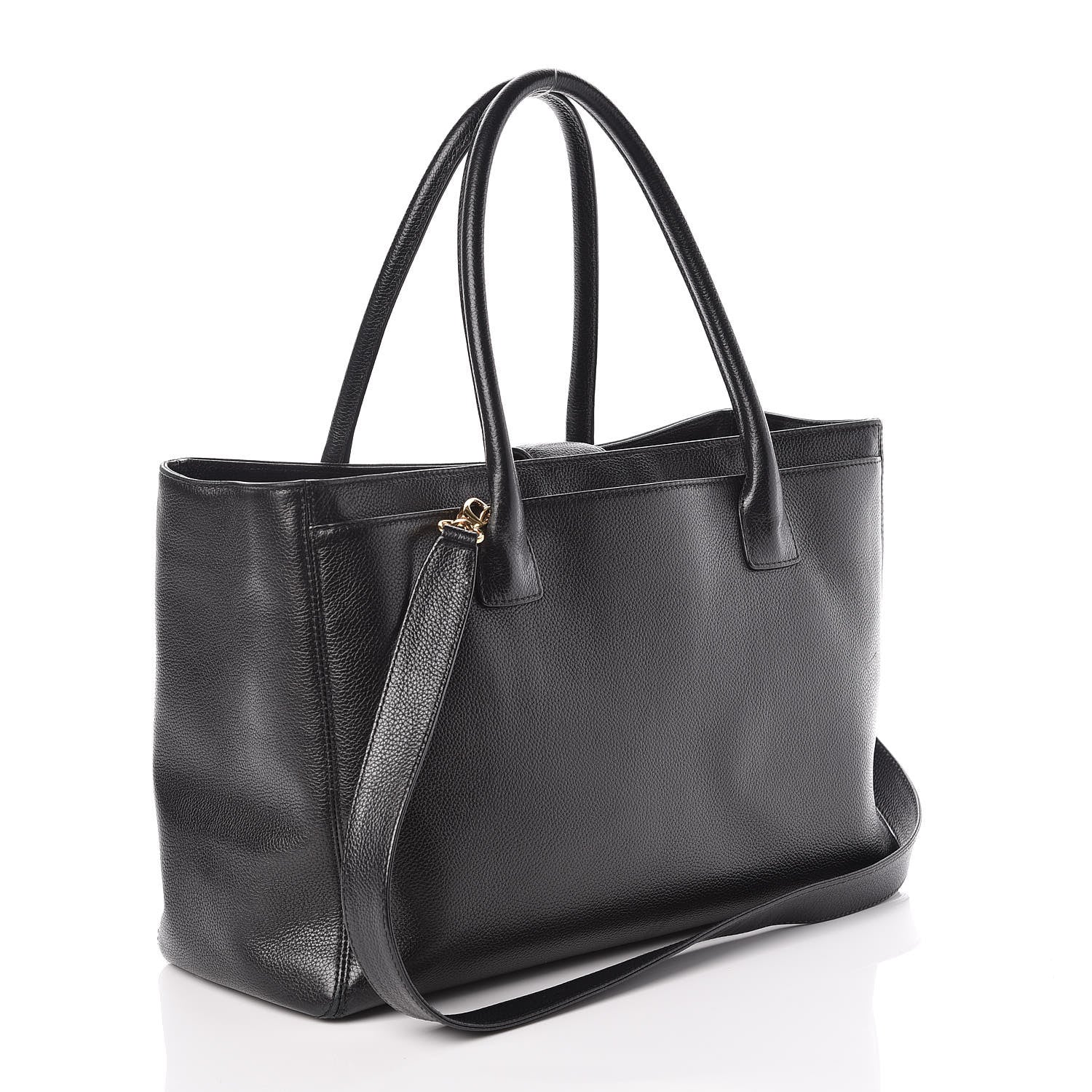 Chanel Calfskin Cerf Shopper Tote Black 3 of 9