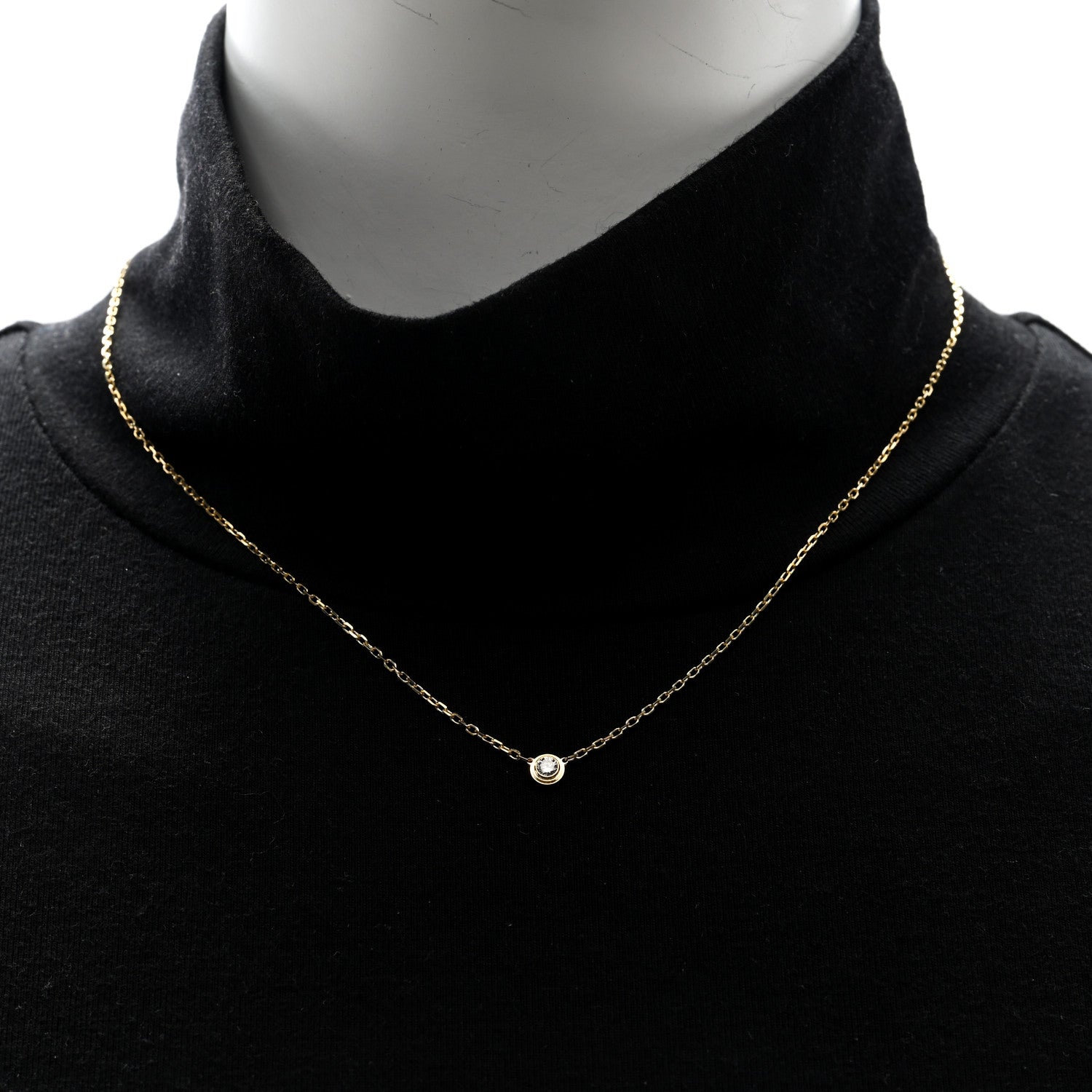 Cartier 18K Yellow Gold Diamond SM D'Amour Pendant Necklace 3 of 7