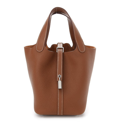 Hermes Taurillon Clemence Picotin Lock 18 PM Gold 1 of 8