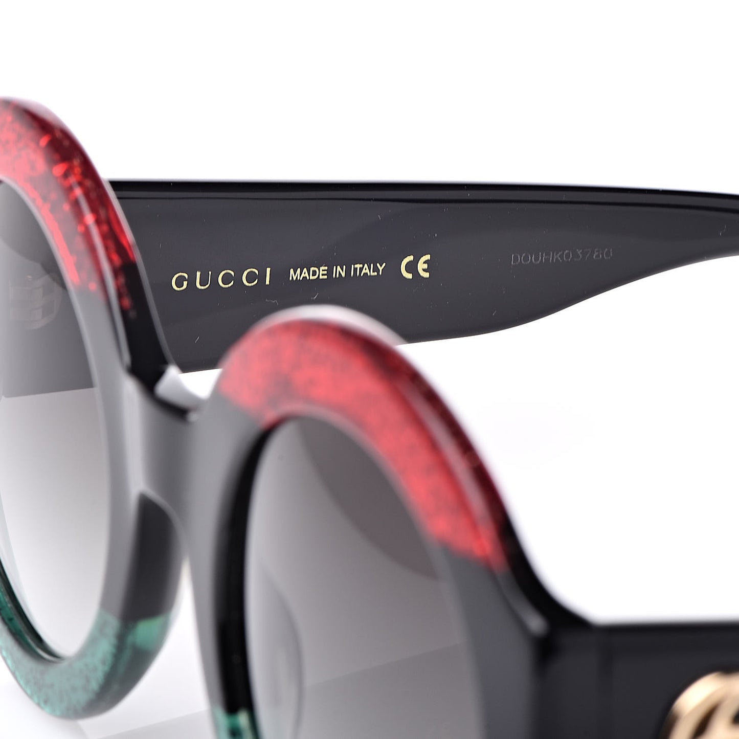 Acetate Round GG0084S Sunglasses Black Red Green
