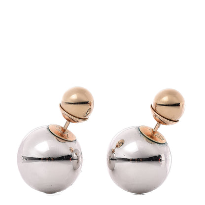 Christian Dior Mise En Dior Tribal Earrings Gold Silver 1 of 4
