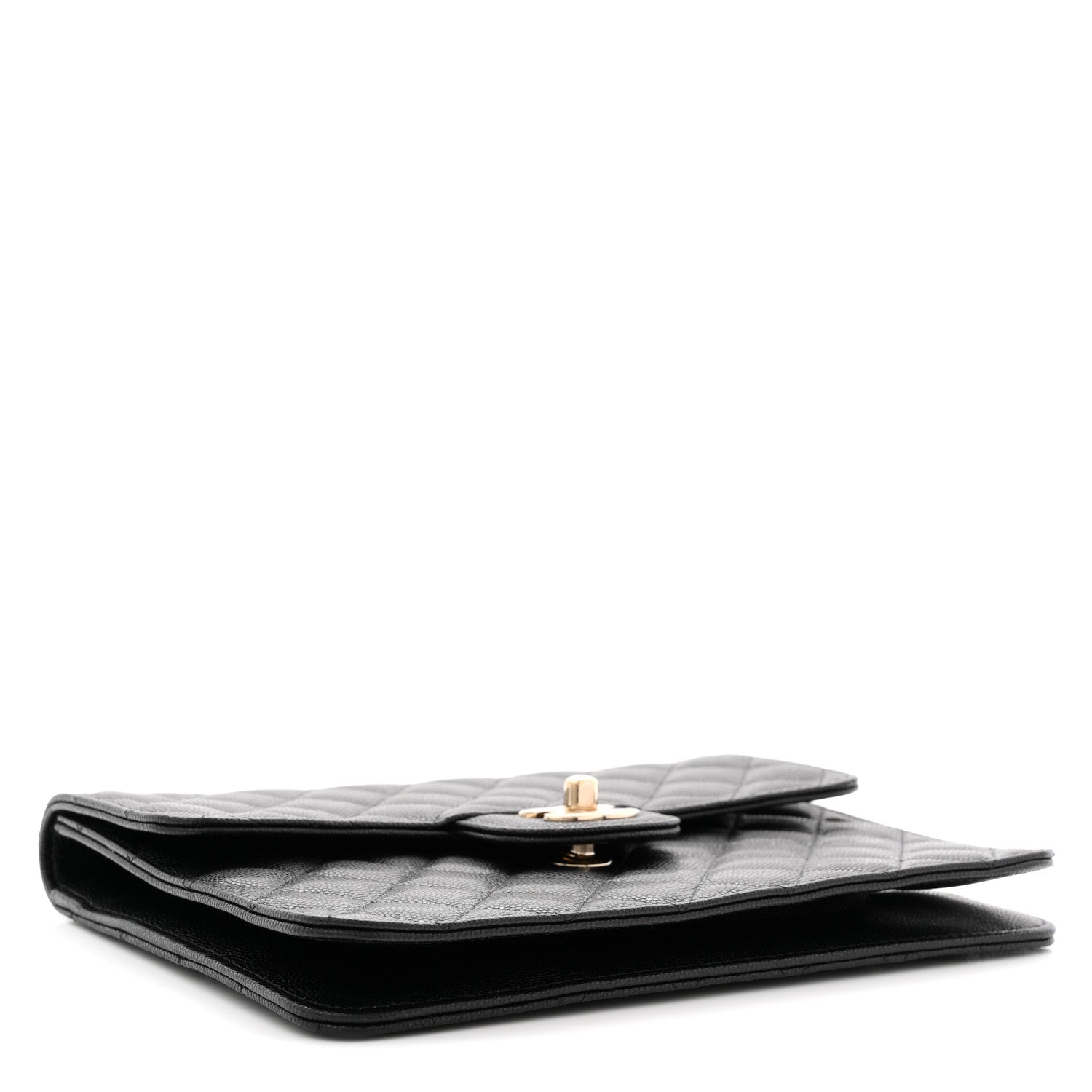Chanel Caviar Quilted Square Flap Clutch Black 4 of 8