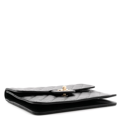 Chanel Caviar Quilted Square Flap Clutch Black 4 of 8