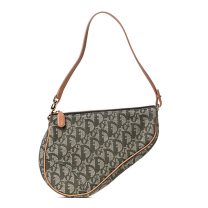 Christian Dior Monogram Mini Saddle Pochette Green 1 of 4