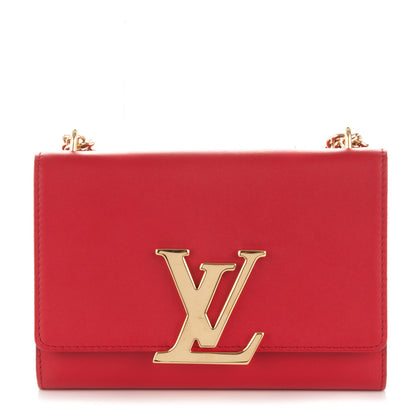 Louis Vuitton Calfskin Chain Louise MM Red 1 of 6