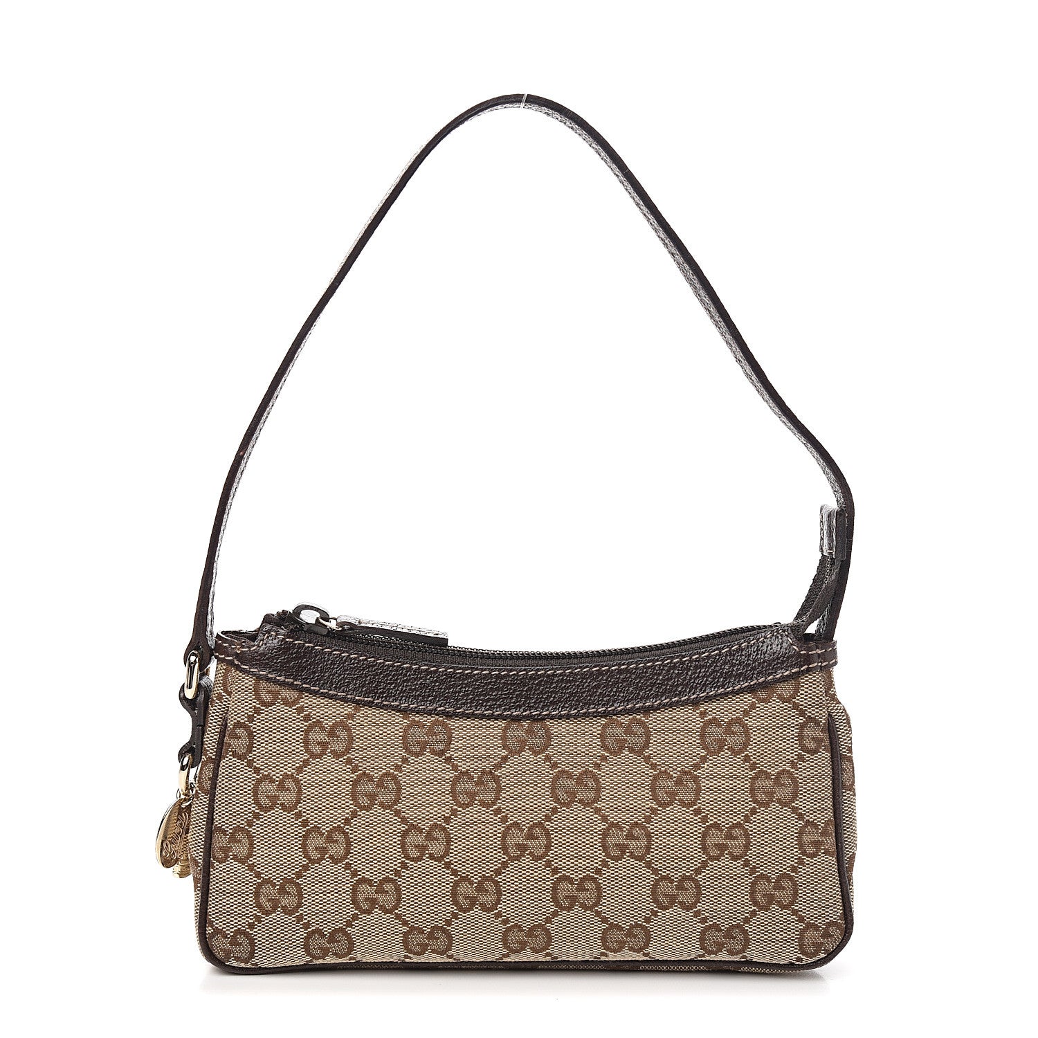 Gucci Monogram Small Pochette Dark Brown 1 of 8