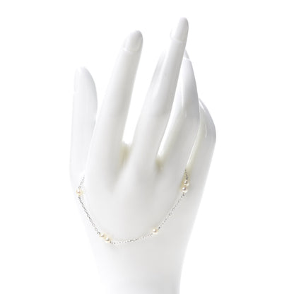 Mikimoto 18K White Gold Akoya Pearl 3.5-4mm Station Bracelet 2 of 4