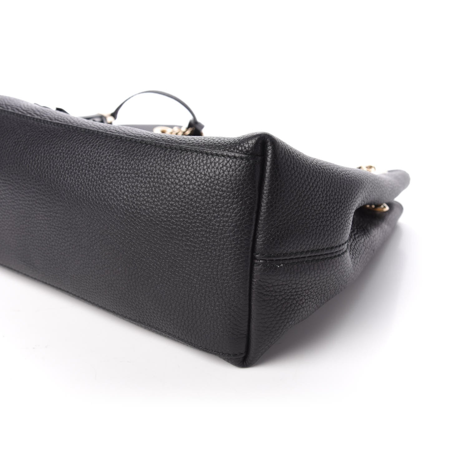 Gucci Pebbled Calfskin Medium Soho Chain Shoulder Bag Black 7 of 9
