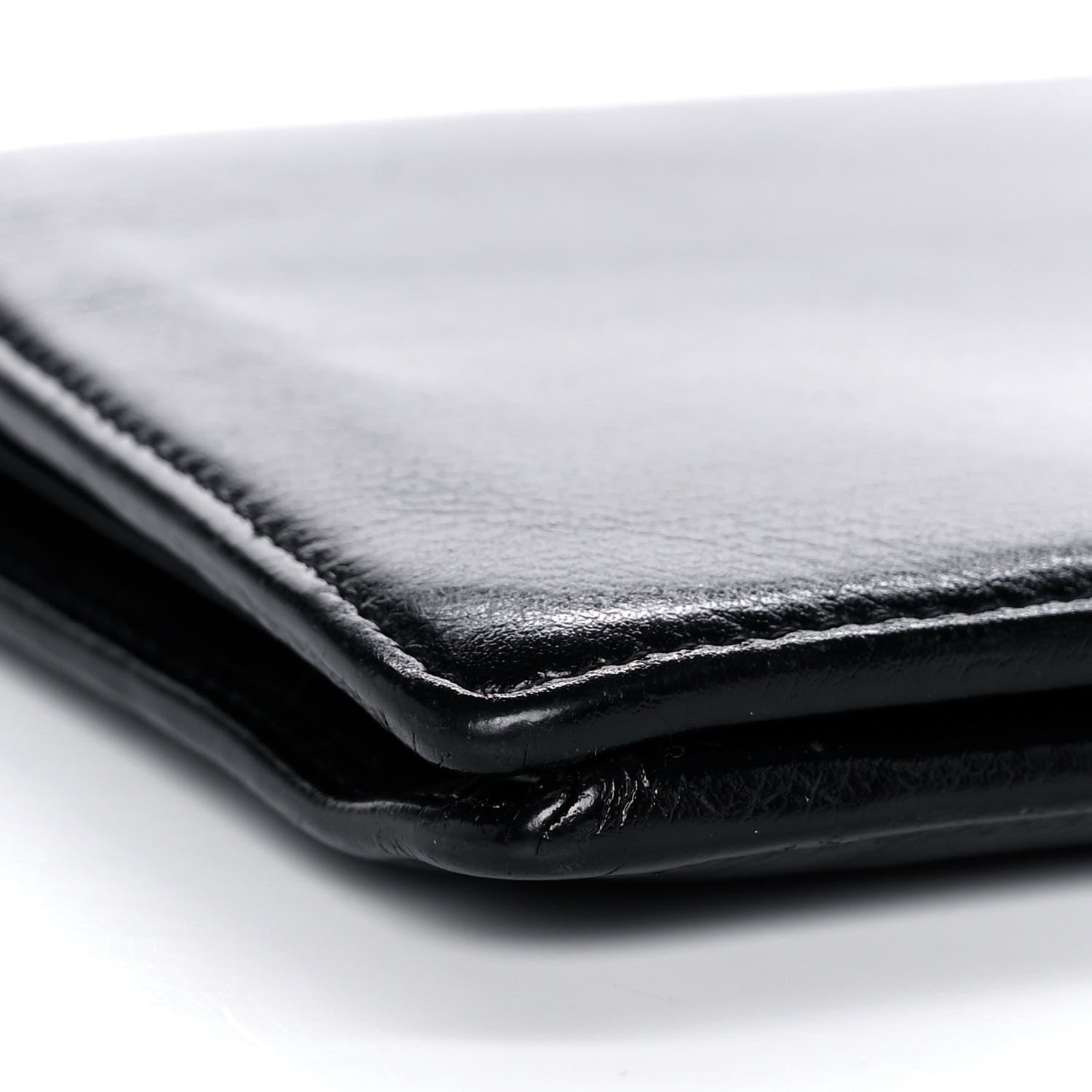 Chanel Grained Calfskin CC Button Yen Wallet Black 10 of 11