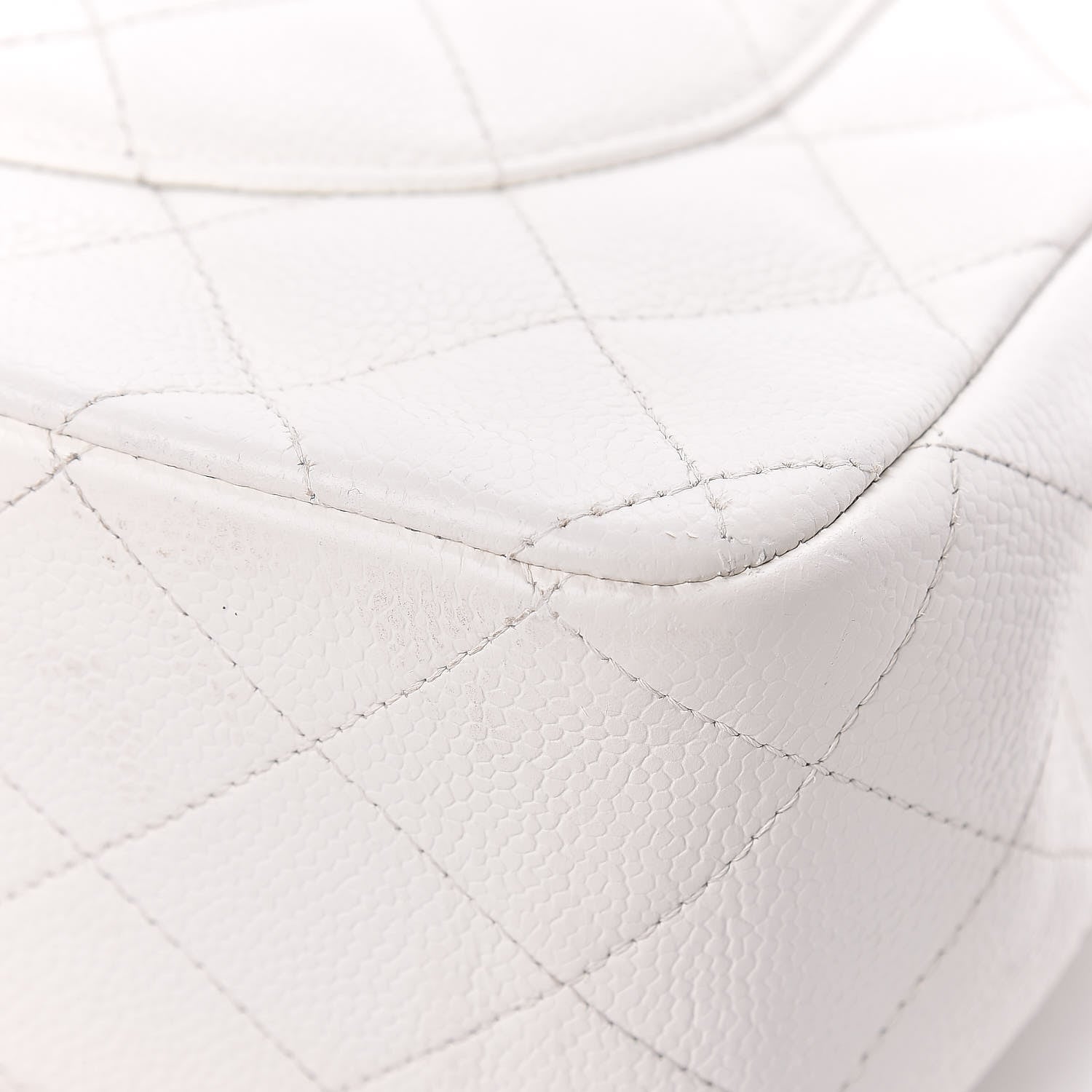 Chanel Caviar Quilted Jumbo Double Flap White 22 of 22