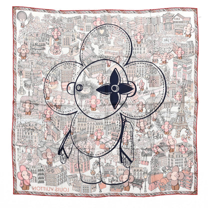 Louis Vuitton Silk Cache Cache Square 90 Scarf Pink 2 of 4