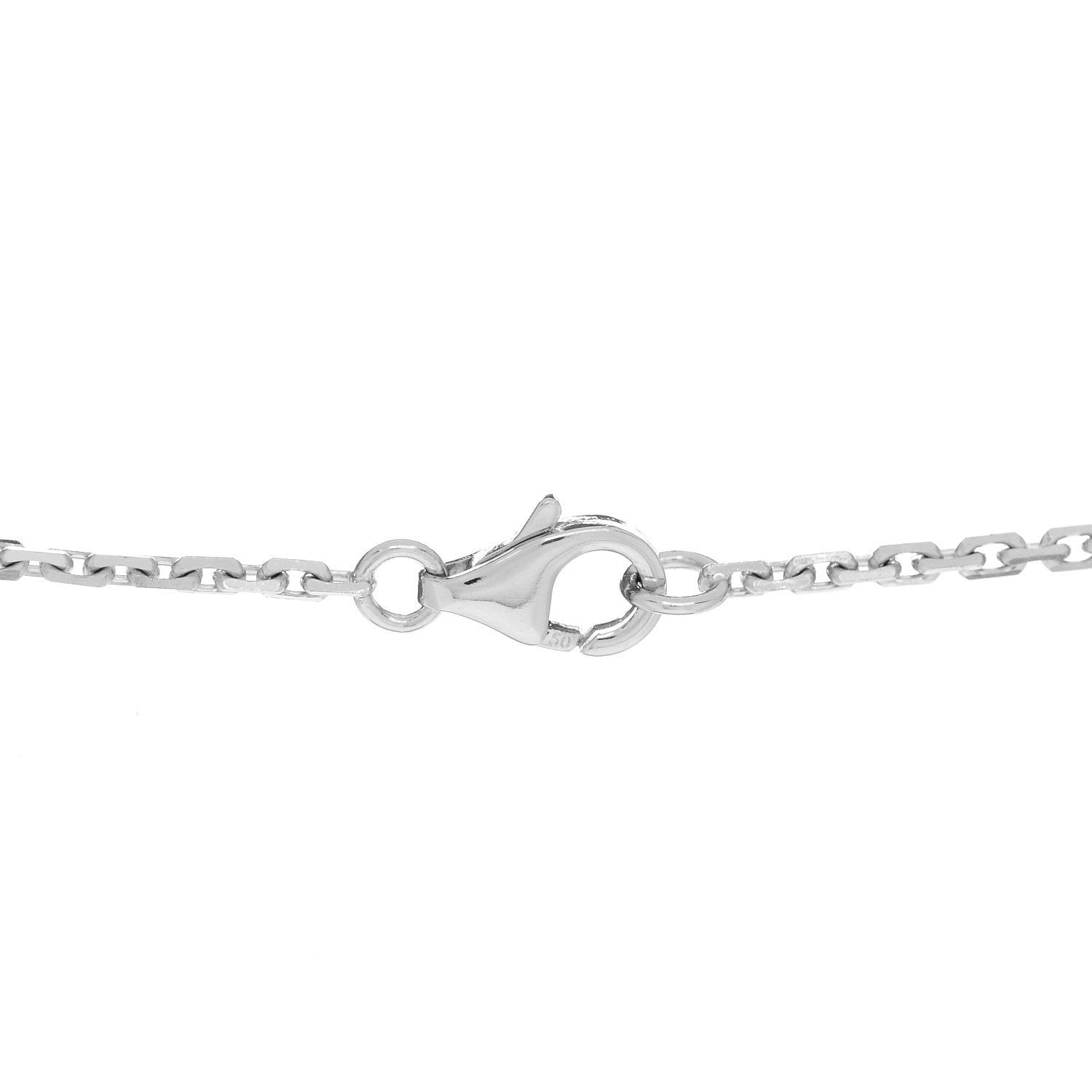 Cartier 18K White Gold 3 Diamonds LOVE Pendant Necklace 4 of 5