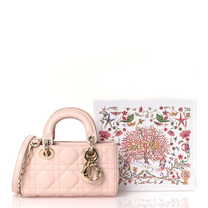 Christian Dior Lambskin Cannage Micro Lady D-Joy Rose Poudre 17 of 17