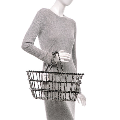 Chanel Brass Calfskin Grocery By Shopping Basket Silver 2 of 5