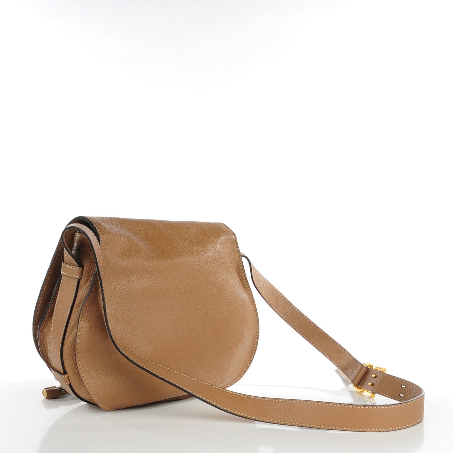Chloe Calfskin Medium Marcie Round Crossbody Bag Nut 3 of 10