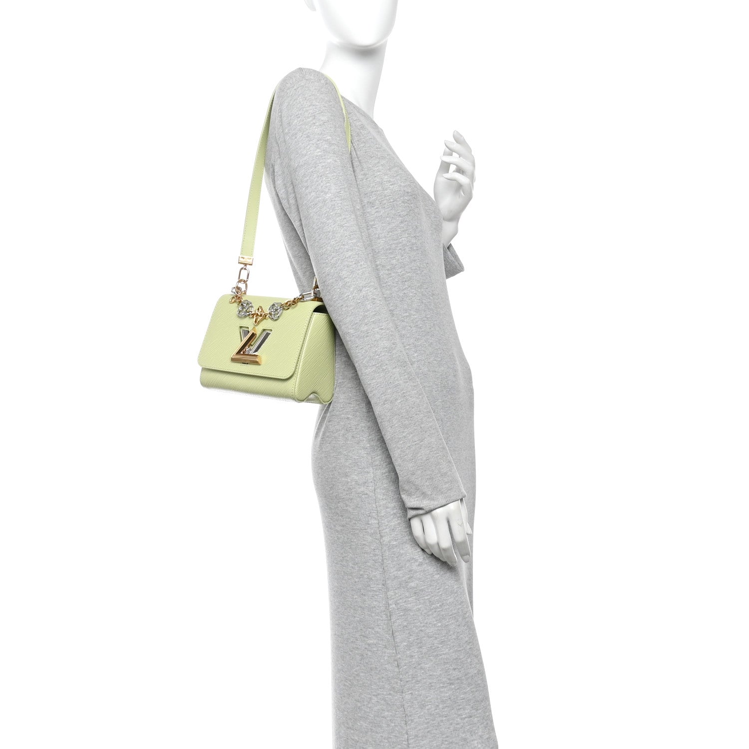 Louis Vuitton Epi Twist Braided Chain Shoulder Bag PM Vert Noto 2 of 10