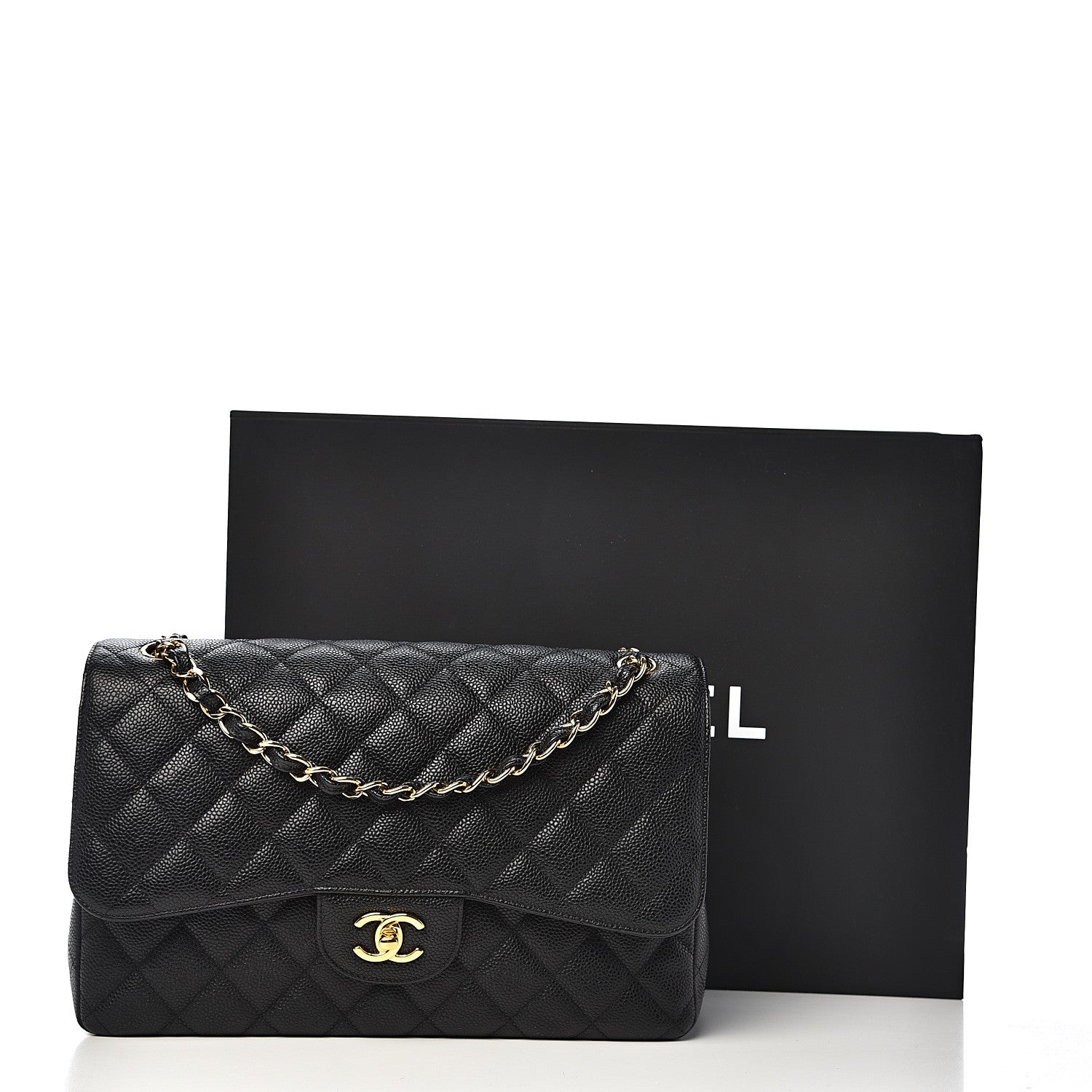 Chanel Caviar Quilted Jumbo Double Flap Black 11 of 11